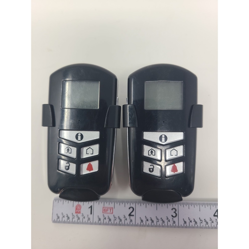 Lot of 2 DSC WT4989 4-Button Wireless Security Key fob w/ Icon Display Working